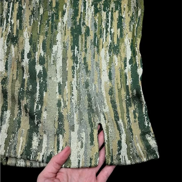 Vintage St John Sleeveless Knit Top Lamé Stripes - Picture 3 of 5